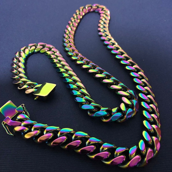 rainbow metal chain