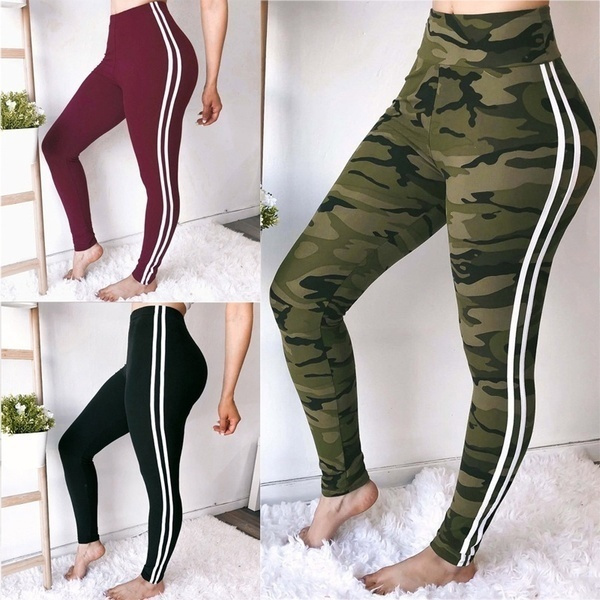 Ladies Fitness Sports Summer Long Pants Solid Stretchy Trouser Running Summer