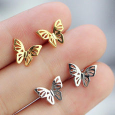 butterfly, butterfly earrings, Stud Earring, Jewelry