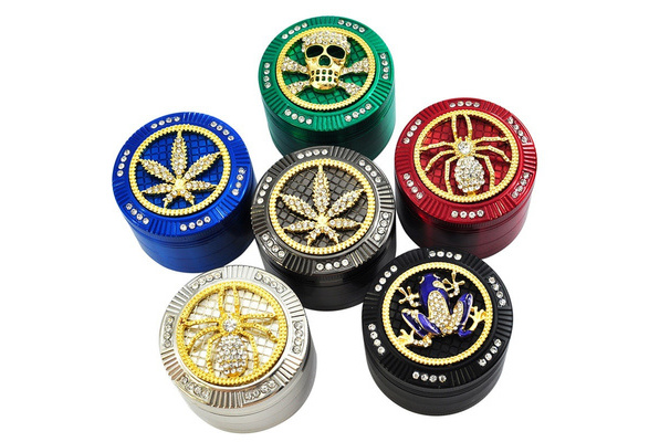 Grinder Diamond Cannabis Leaf Tritatabacco 5 Parti 