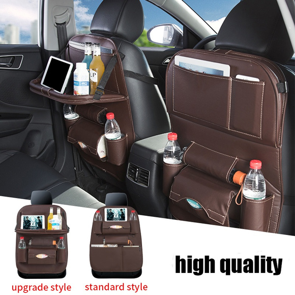 Car Seat Back Organizer Car Storage Bag Travel Box Multi-pocket PU