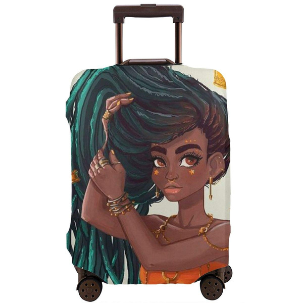 FANTAZIO Suitcase Protective Cover Luggage Cover African Woman ONLY COVER 