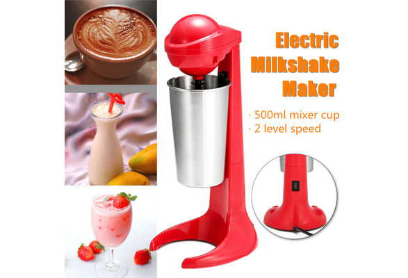 Electric Stainless Steel Milkshake Maker Coffee Protein Smoothie Cup Machine 