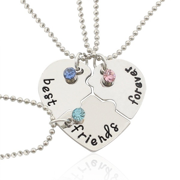 Pack Of 3 Bff Necklaces Friendship Necklace Forever Best Friends