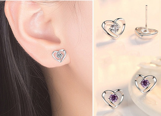 Heart, Jewelry, Gifts, Stud Earring