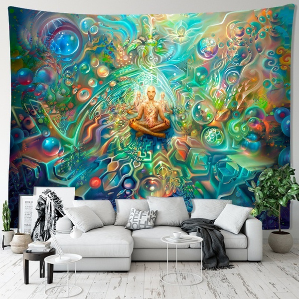 New Wall Art Beautiful Psychedelic Wall Hanging Tapestry Wall Hanging  Tapestry Home Decor Bohemian Tapestry