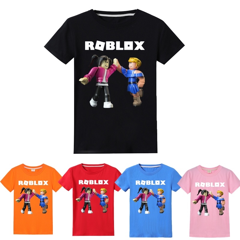 details about boys girls roblox kids cartoon short sleeve t shirt summer casual costumes