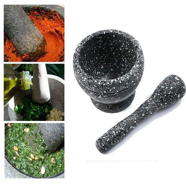 Resin Mortar Pestle Tool Set 11 Cm Large Mortar Kitchen Herbs