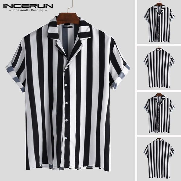S-XXXXXL Men's Short Sleeve Black and 