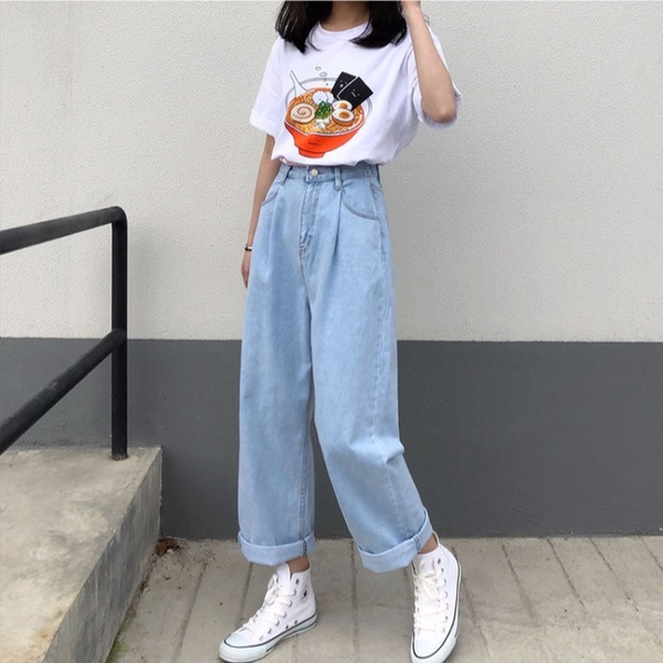 korean jeans top style