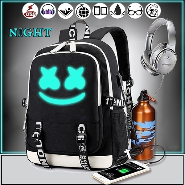 DJ Marshmello fashion canvas backpack School Bookbag Travel Rucksack Fits  up to 17 inch Laptop Bag for teens women men girls and boys : Buy Online at  Best Price in KSA -