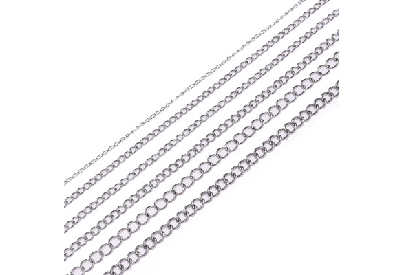 5M/Lot Stainless Steel Necklaces Chains 1.2 2.2 2.4 3.0 4.0mm Bulk  Jewellery Chain For DIY Jewelry Making Findings Accessories