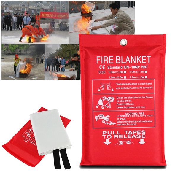 Fire Blanket Fiberglass Fire Flame Retardant Emergency Survival Fire  Shelter Safety Cover Fire Emergency Blanket | Wish
