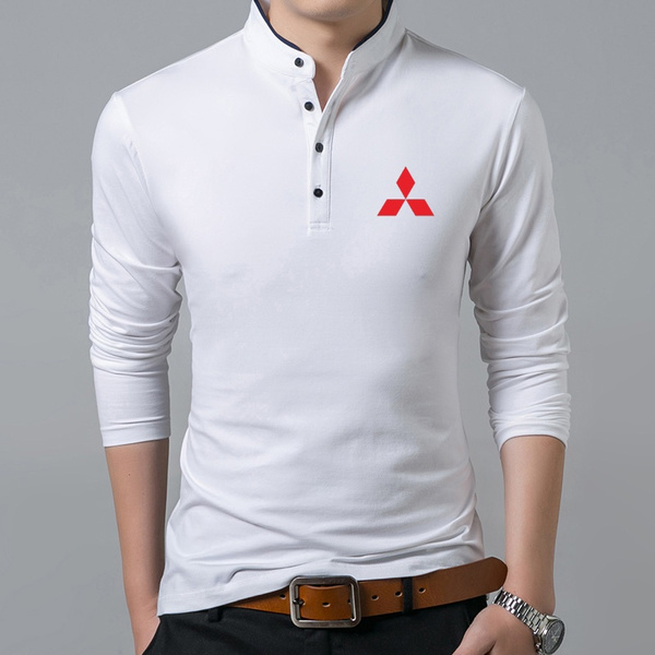 polo t shirt with mandarin collar