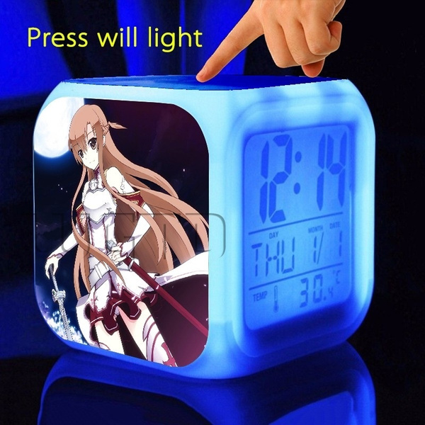 Anime Demon Slayer Alarm Clock Nezuko Tanjiro Zenitsu Action Figure LED  Digital Seven Color Changing Glowing Battery Alarm Clocks - Walmart.com