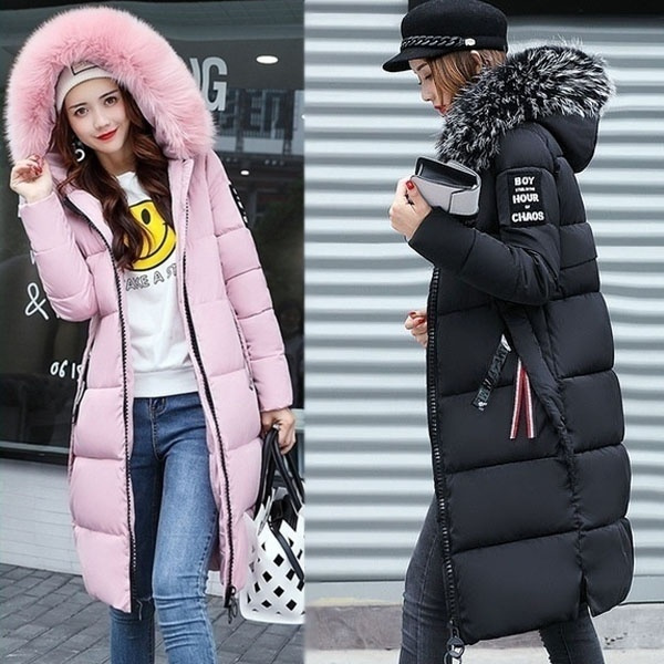 2020 Women's Cotton-padded Jacket Winter Medium-Long Down Cotton Jacket  Female Slim Ladies Jackets and Coats Plus Size(S-5XL)