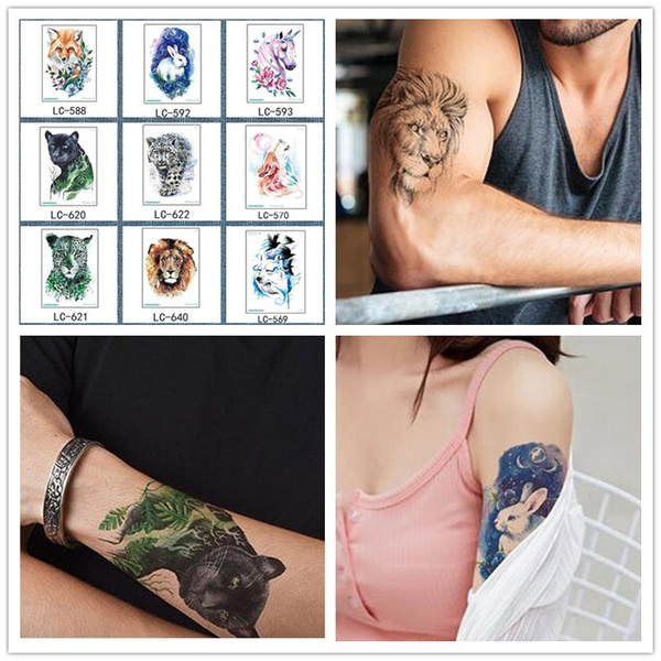 voorkoms Cross with Lion Tattoo God Waterproof Men and Women Temporary Body  Tattoo - Price in India, Buy voorkoms Cross with Lion Tattoo God Waterproof  Men and Women Temporary Body Tattoo Online