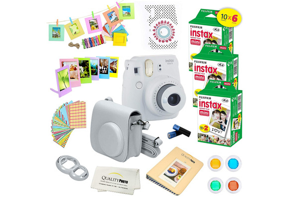 Fujifilm Instax Mini Instant Camera Smokey White w/Fujifilm