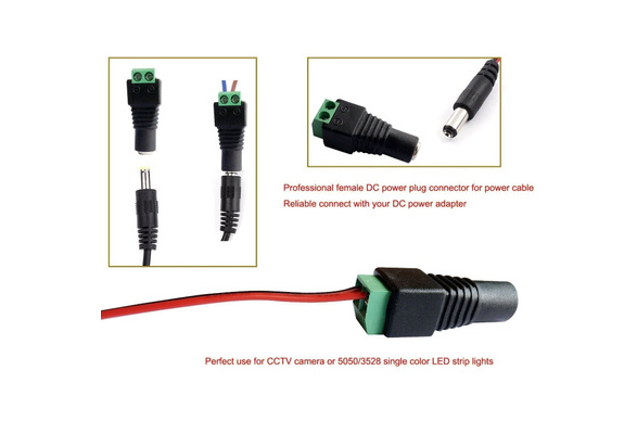 10//20x Male+Female Plug 12V DC Power Jack Connector Cable Adapter for CCTV w*e