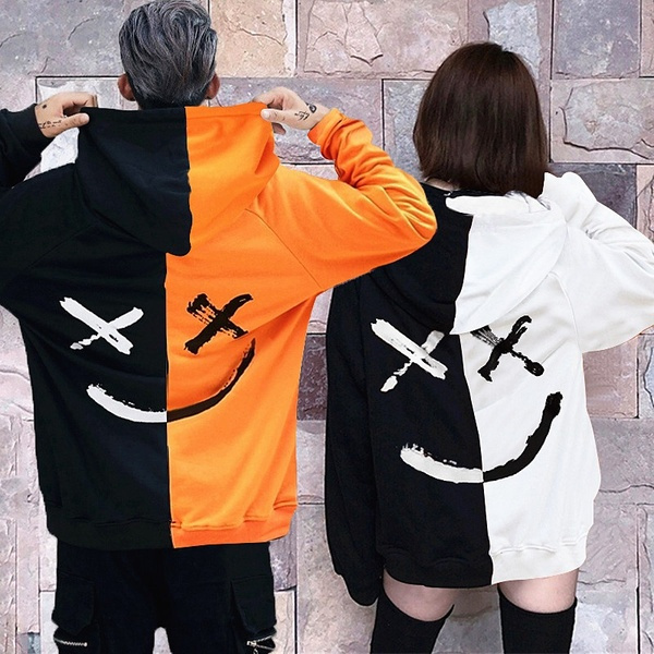 marshmello orange and black hoodie