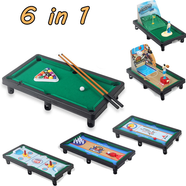 CHoppyWAVE Table Tabletop Billiard Game Set,Funny Children Mini Table Billiard Pool Simulation Portable Desktop Toy Set 
