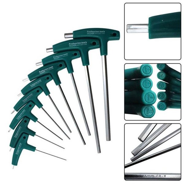 T-Handle Hex Set Allen Screwdriver Bit Metal Key Screw Wrench New2019 Tool O5X0