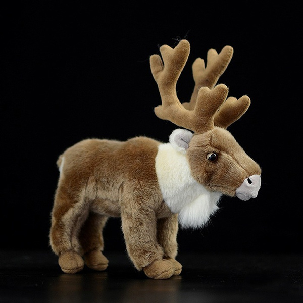 Real Life Reindeer Stuffed Animal Toys Brown Peary Caribou Plush Toy  Lifelike Wild Animals Deer Plush Dolls Christmas Gifts | Wish