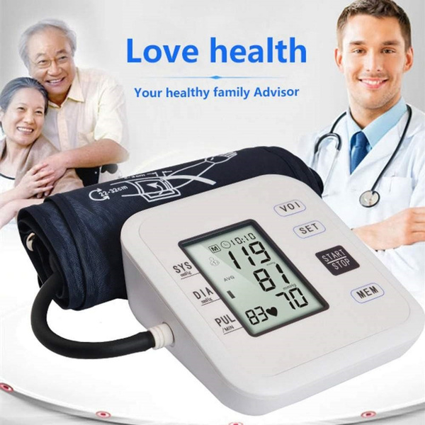 Digital Sphygmomanometer Automatic Blood Pressure Monitor Heart Beat