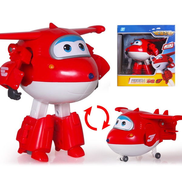 Superwings Jett Big Airplane Robot Deformation Action Figure Super ...