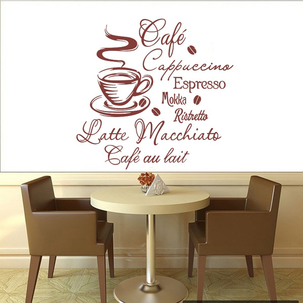 Wall Decals Coffee House Decal Vinyl Sticker Home Decor Coffee Shop Removable