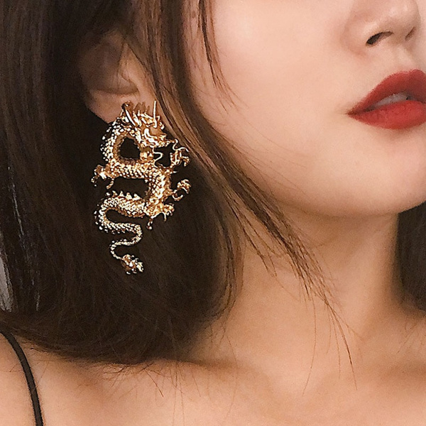 Dragon stud deals earrings