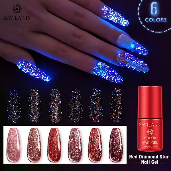 red glow in the dark nails