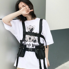 Borsa per il petto Borsa per il petto tattico Streetwear Borsa per il petto Utensili funzionali Borse per gilet Hip Hop Gilet tattico regolabile Tasca per tracolla Borsa per marsupio