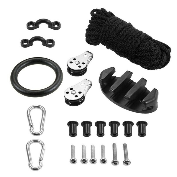 Kayak Canoe Anchor Trolley Kit Pad Eyes Wellnuts Screws Kayak ...