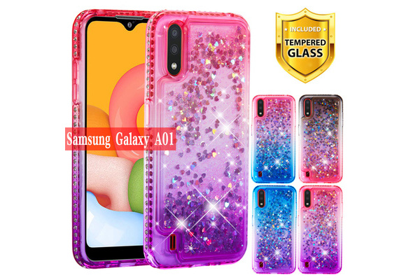 Samsung Galaxy A01 Case Glitter Liquid Quicksand Sparkle Diamond