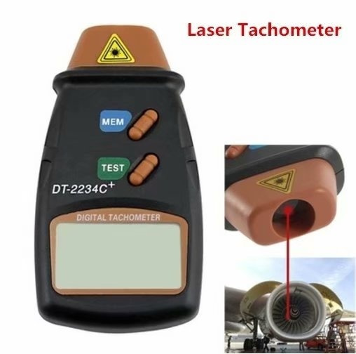 Tachymètre Digital 2en1 Laser/contact - Mesure RPM, Ft/m, M/min - Neuf