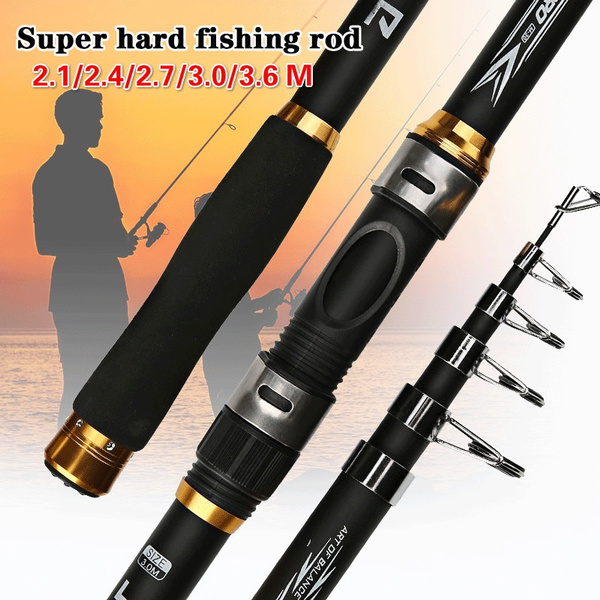 2.1M-3.6M Carp Fishing Rod Feeder Hard FRP Fiber Carbon Telescopic ...