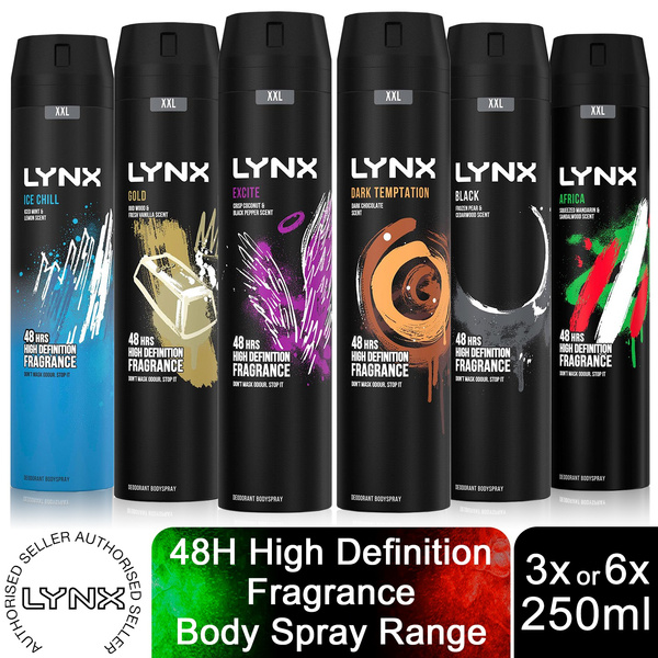 koppel machine Spoedig Lynx XXL 48-Hour Odour Protection Body Spray Deodorant, 3 or 6 Pack, 250ml  | Wish