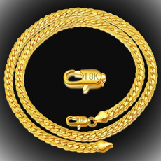 yellow gold, Sideways, Chain Necklace, Chain