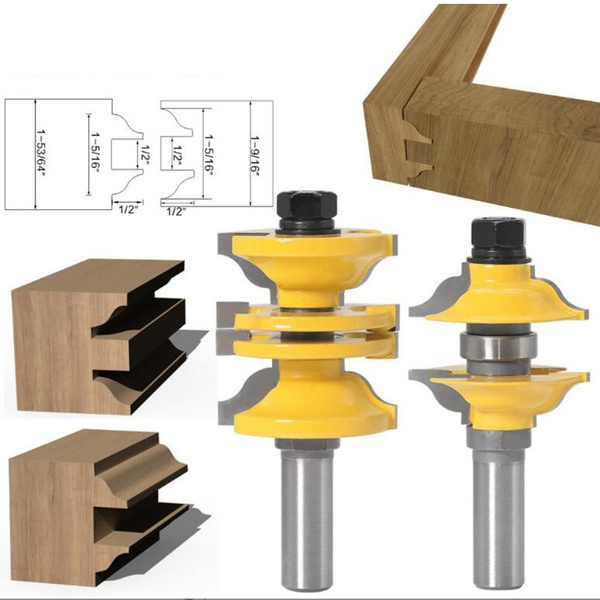 WHF-WUJIN Size : 2pcs 2pcs//Set 12mm Shank Entry /& Interior Door Ogee Matched Wood Router Bit Sets Tungsten Carbide Milling Cutters for Wood