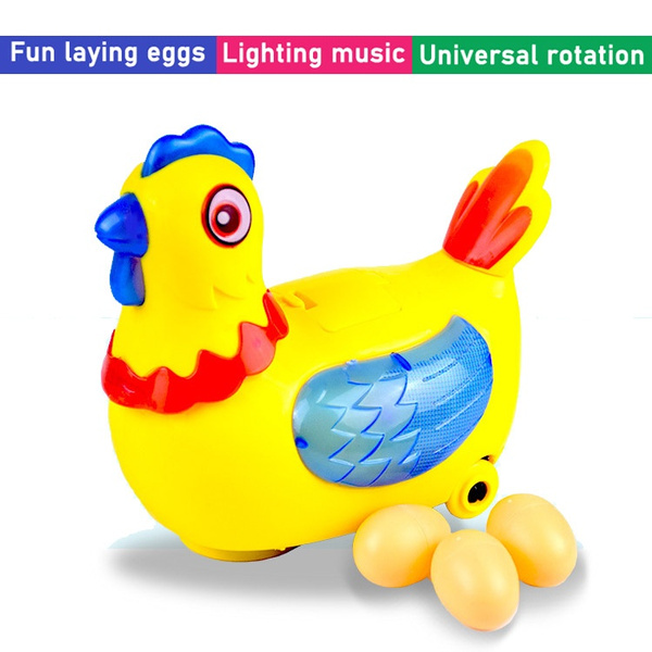 Baby Toddler Electric Egg Laying Chicken Toys with Lights and Sound 