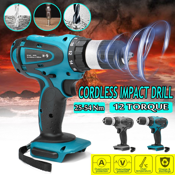 18V Cordless Electric Impact Drill 2 Speed Power Screwdriver For Makita Battery