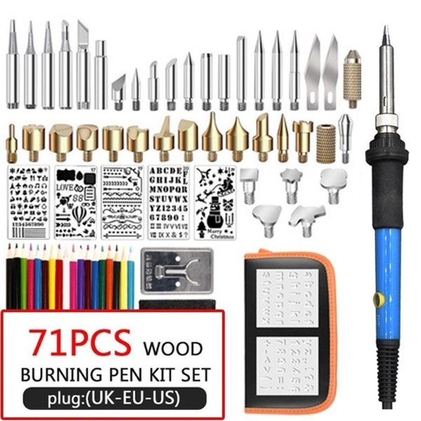 New 31/71PCS IN 1 AU/US/EU/UK Plug 110V 220V 60W Wood Burning Pen