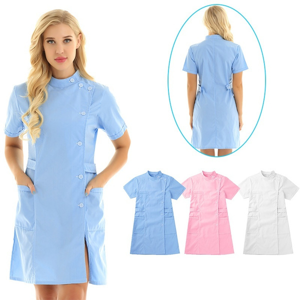 MEDI-AP Nurse Uniform/Nurse Dress | Hospital Staff, clinics, Home Health,  Nanny Uniforms for Women (Size: XXL, Violet)