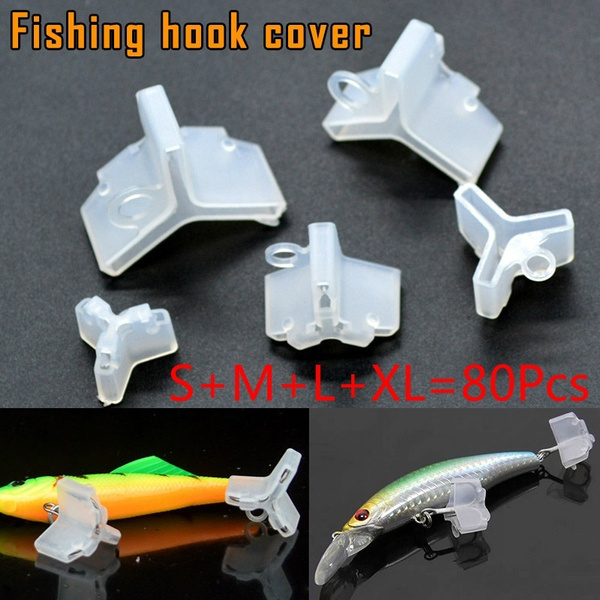 50/80pcs Fishing Treble Hook Covers Hook Protection Caps