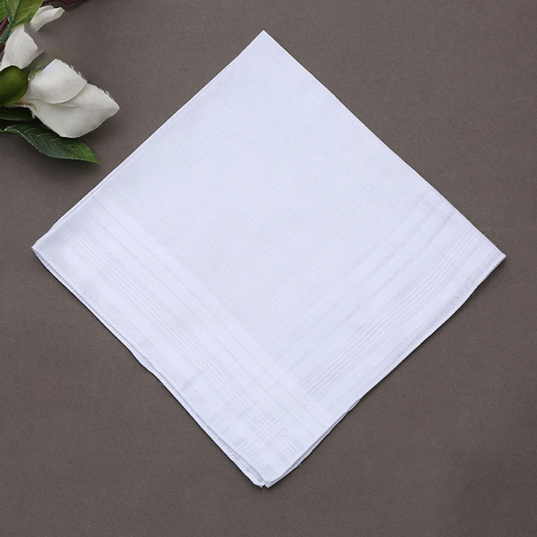 Plain sale white handkerchief