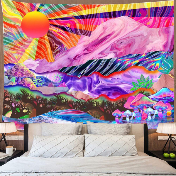 Large wall tapestry discount trippy