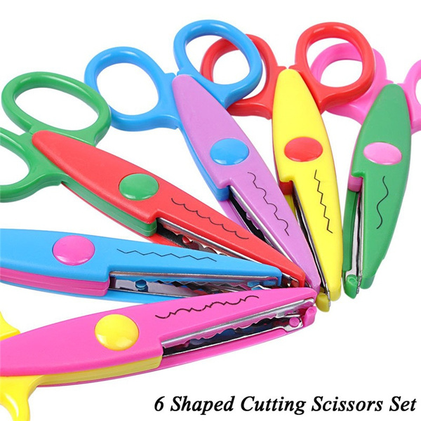Zigzag Scissors (Pack of 4) for DIY Art and Craft, Zig Zag Paper Shaper  Scissor Set