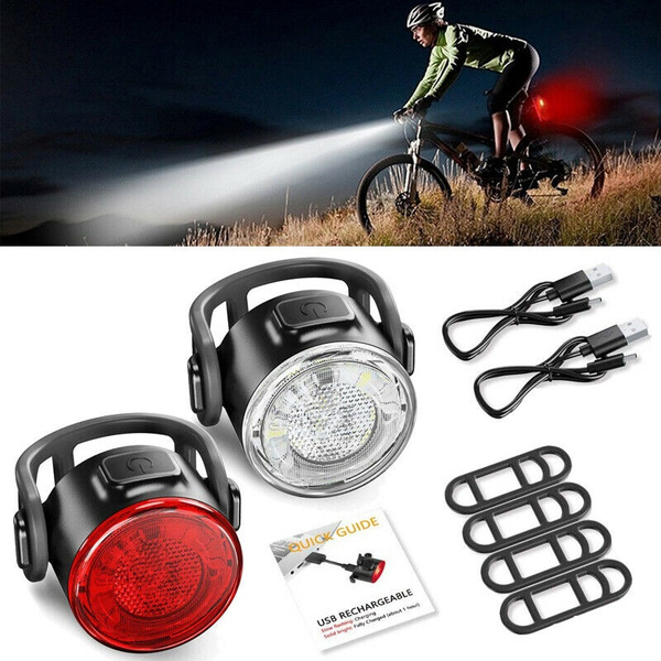 Details about   Cycling Bike Lights Set 800 Lumens Headlight and Safety Rear Light Rechargeable 
