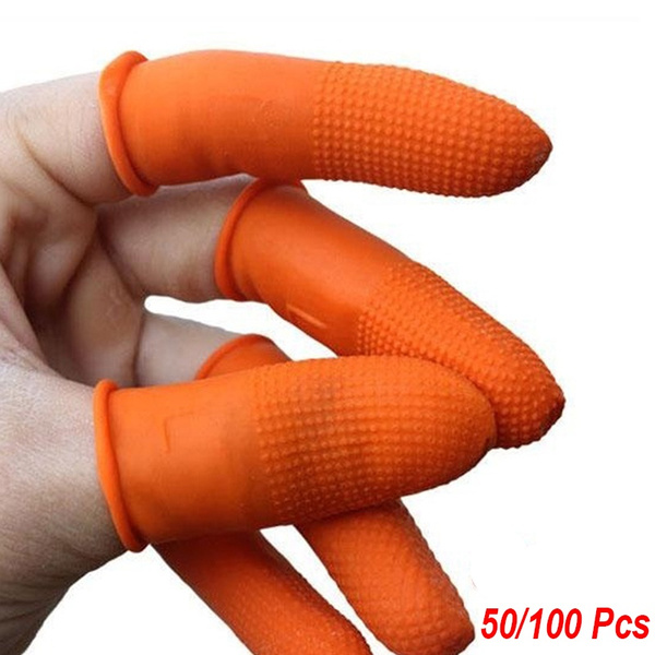50/100 PCS Thicken latex Finger Gloves Finger Protector anti
